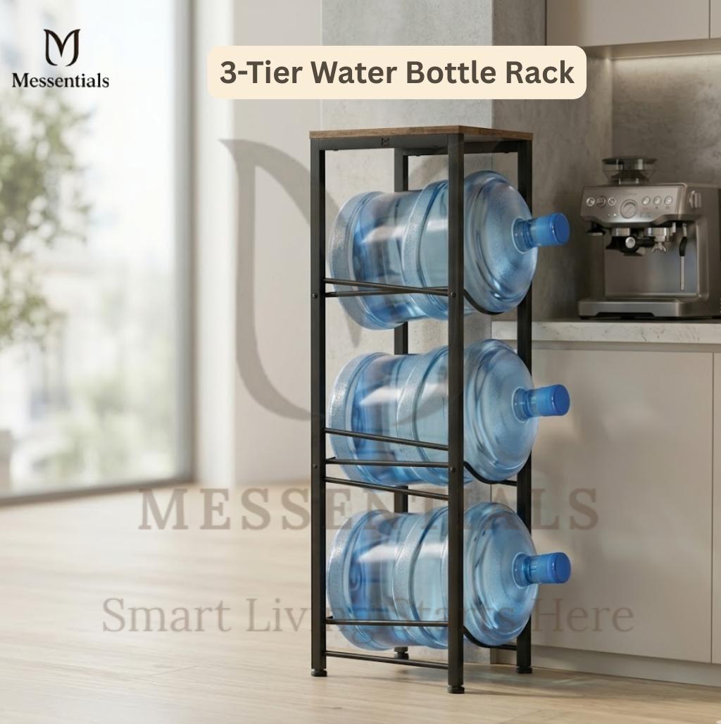 3-Tier Water Bottle Organizer – Space-Saving Storage Rack